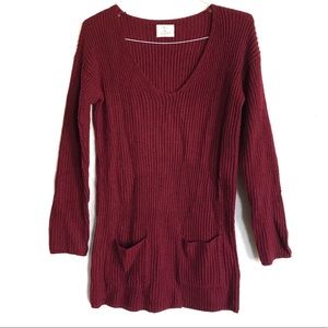 Anthropologie Pins & Needles Waffle Knit Sweater